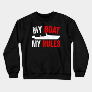 Funny Motorboat Boating Captain Gift Crewneck Sweatshirt